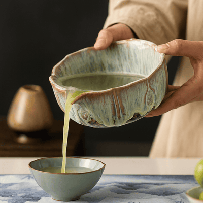 Translation missing: de.Blomva 8-Piece Ceramic Matcha Tea Set for Ritual, Sets, Kiln-Glazed Handcrafted Ceremony