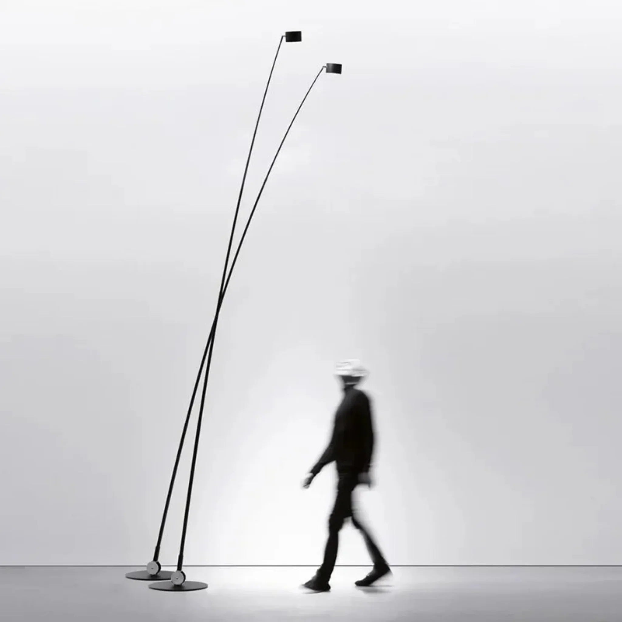 Bøyve Minimalist Arc Floor Lamp with Tricolor LED, Lamps, Matte Black