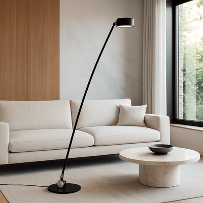 Translation missing: de.Bøyve Minimalist Arc Floor Lamp with Tricolor LED, 63’’, Lamps, Matte Black