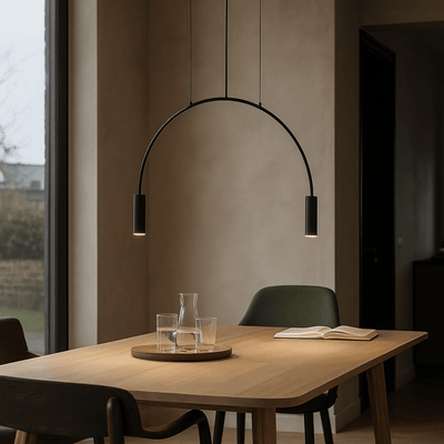 Translation missing: de.Buela Black Semi Circle Pendant Light for Dining, Ceiling Fixtures, Geometric