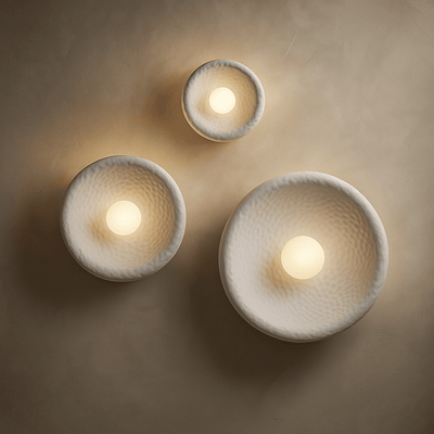 Translation missing: de.Minimalist Wabi-Sabi Wall Lamp Frosted Glass, Small / Warm White, Light Fixtures, Dimma Resin