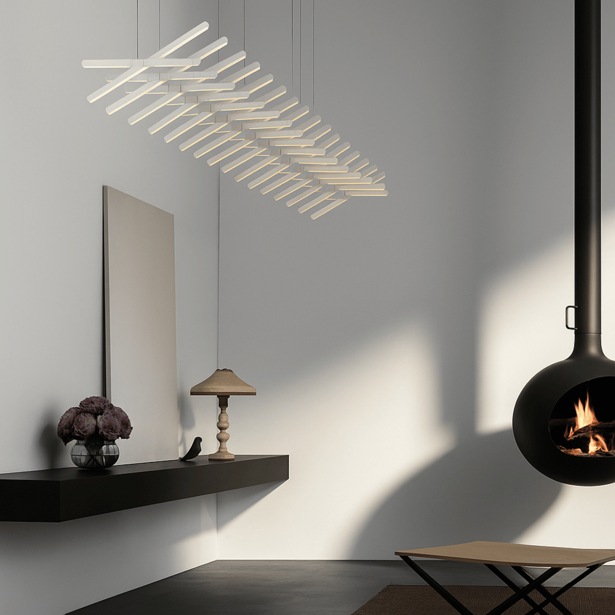 Dreiv Dimmable LED Chandelier – Nordic Modern Style, X-Large, Chandeliers, Adjustable Ceiling