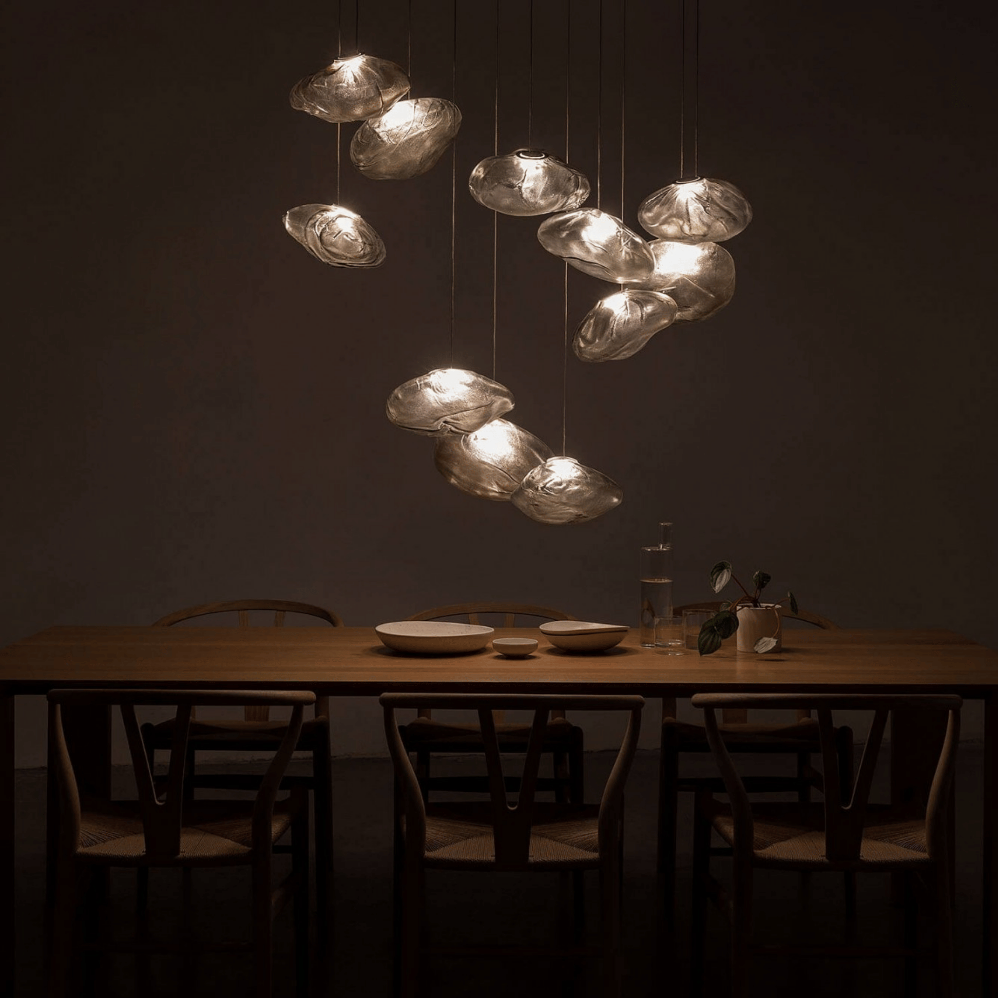 Nordic Cloud Glass Pendant Light for Modern Homes, Ceiling Fixtures, Driva Sculptural