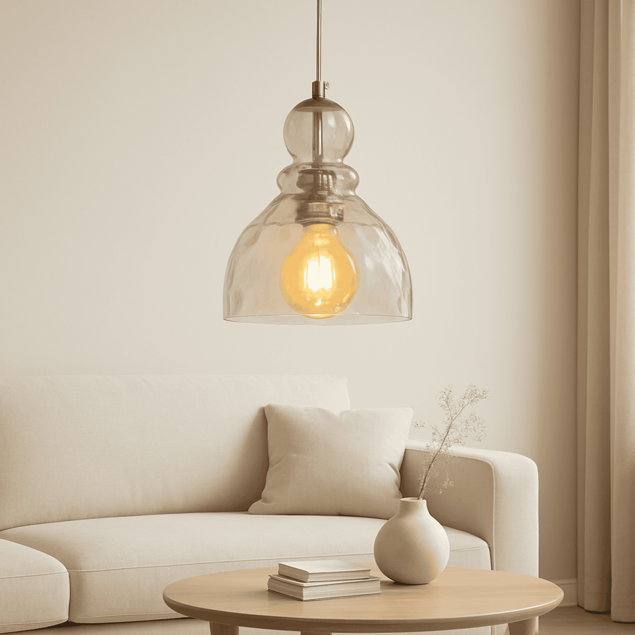 Dropa Nordic Glass Drop Pendant Light Adjustable, Ceiling Fixtures, for Kitchen Dining