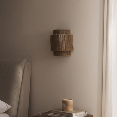 Translation missing: de.Boho Woven Rope Wall Sconce with Gold Finish Decor, Light Fixtures, Fletta