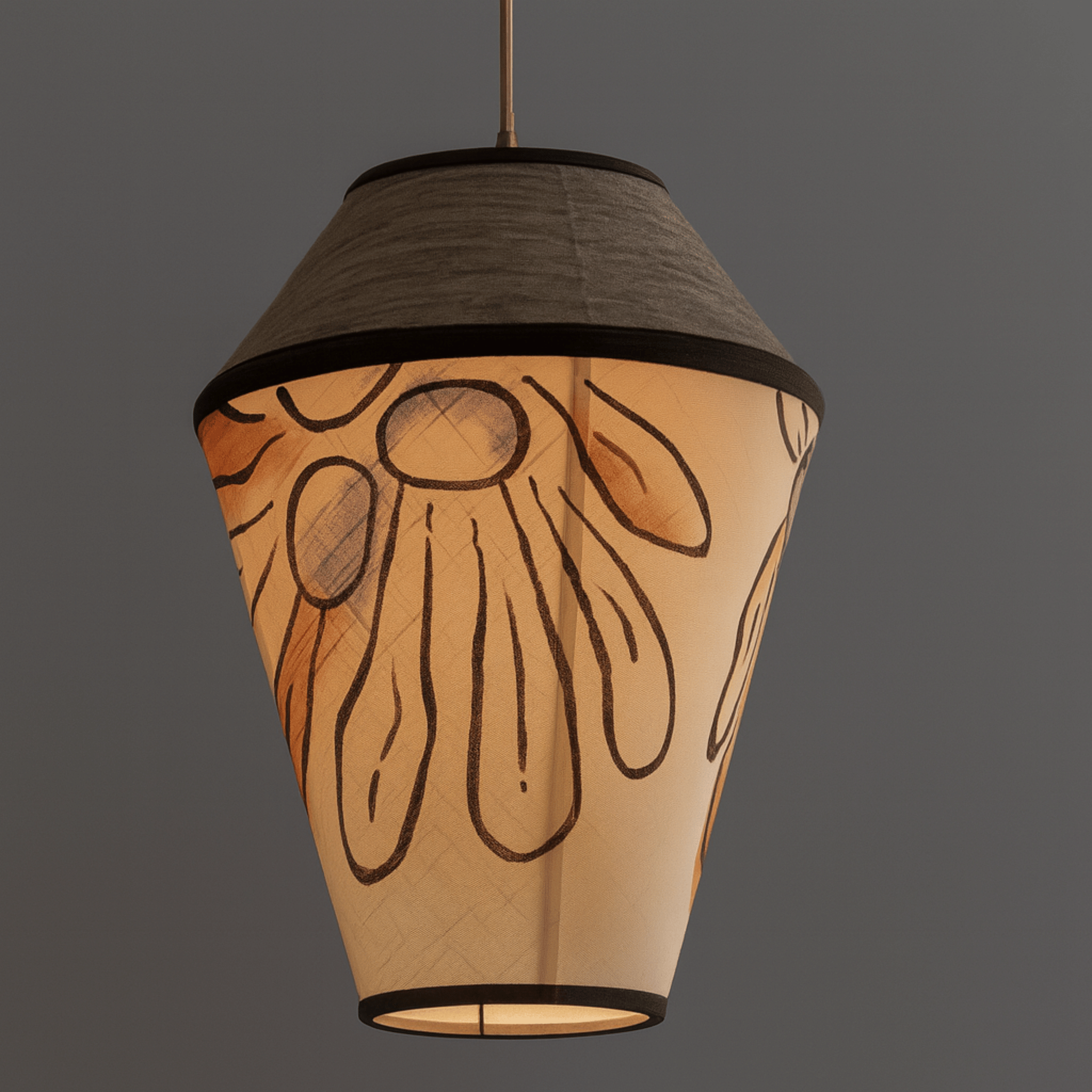 Wabi-Sabi Fabric Pendant Light - Nordic Crafted, Ceiling Fixtures, Fletta Handcrafted