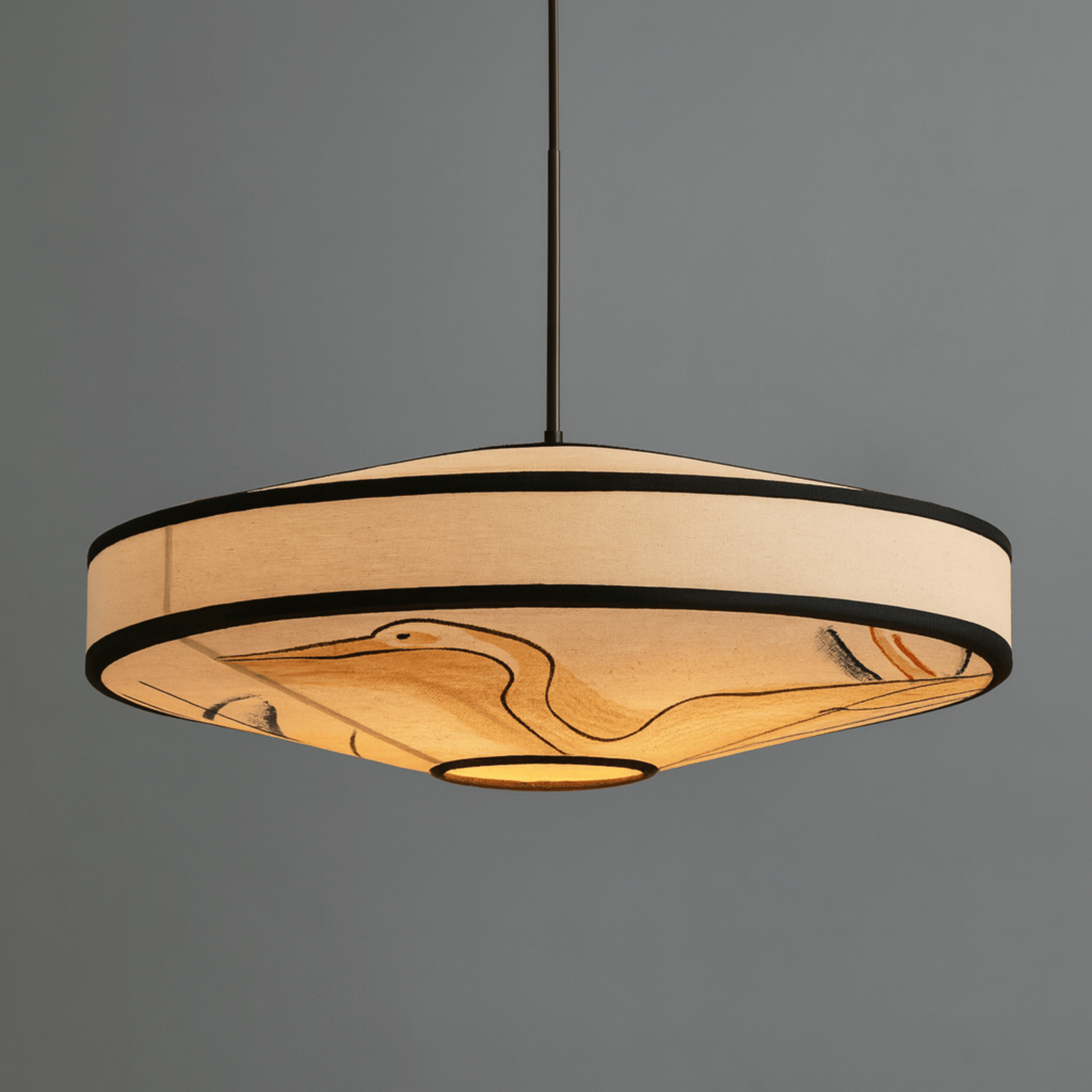 Wabi-Sabi Fabric Pendant Light - Nordic Crafted, Ceiling Fixtures, Fletta Handcrafted