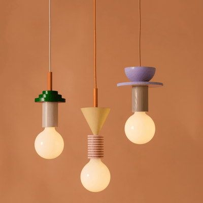 Translation missing: de.Geometric Wooden Pendant Lamp Nordic Bauhaus Style, Orbit, Ceiling Light Fixtures, Formvy Wood and Iron