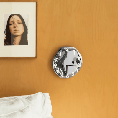 Translation missing: de.Glansa Ceramic Wall Clock with Chrome Finish, Clocks, Silent Quartz
