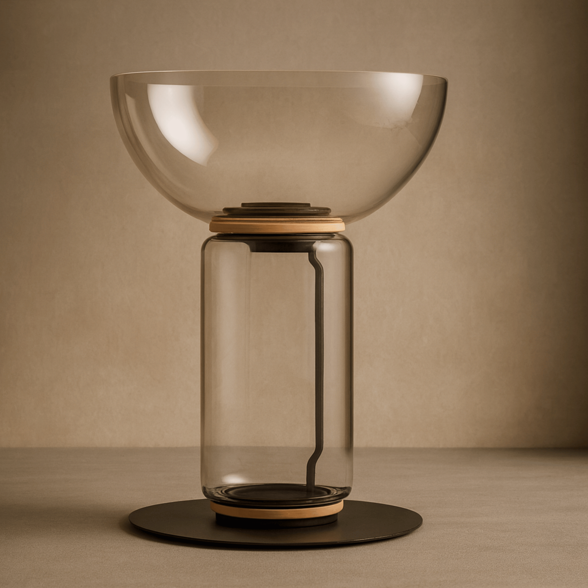 Glaseld Sculptural Glass Floor Lamp for Living Room, Table, Lamps, Hand-Blown