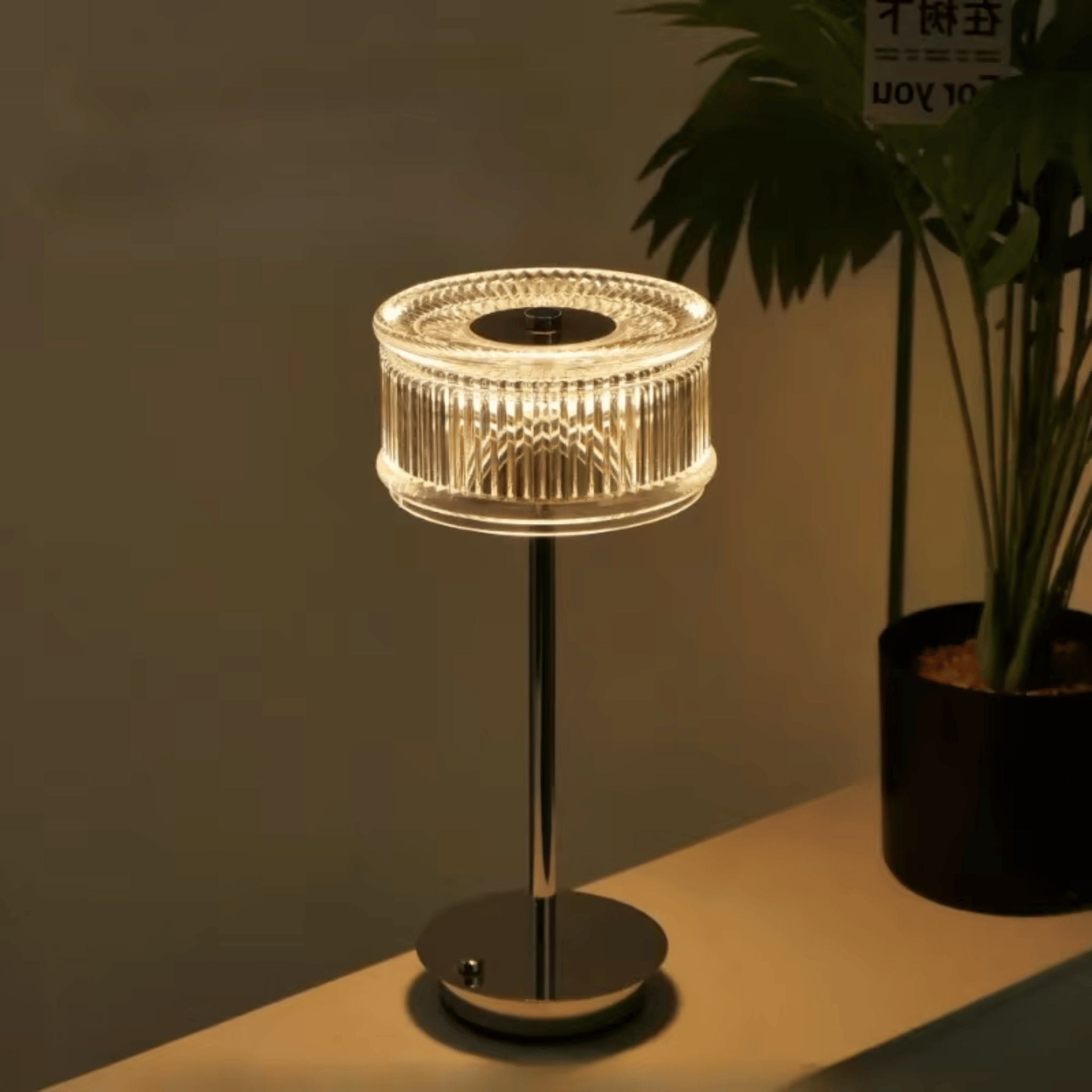 Cordless Crystal Table Lamp Rechargeable Dimmable, Lamps, Gloda Touch