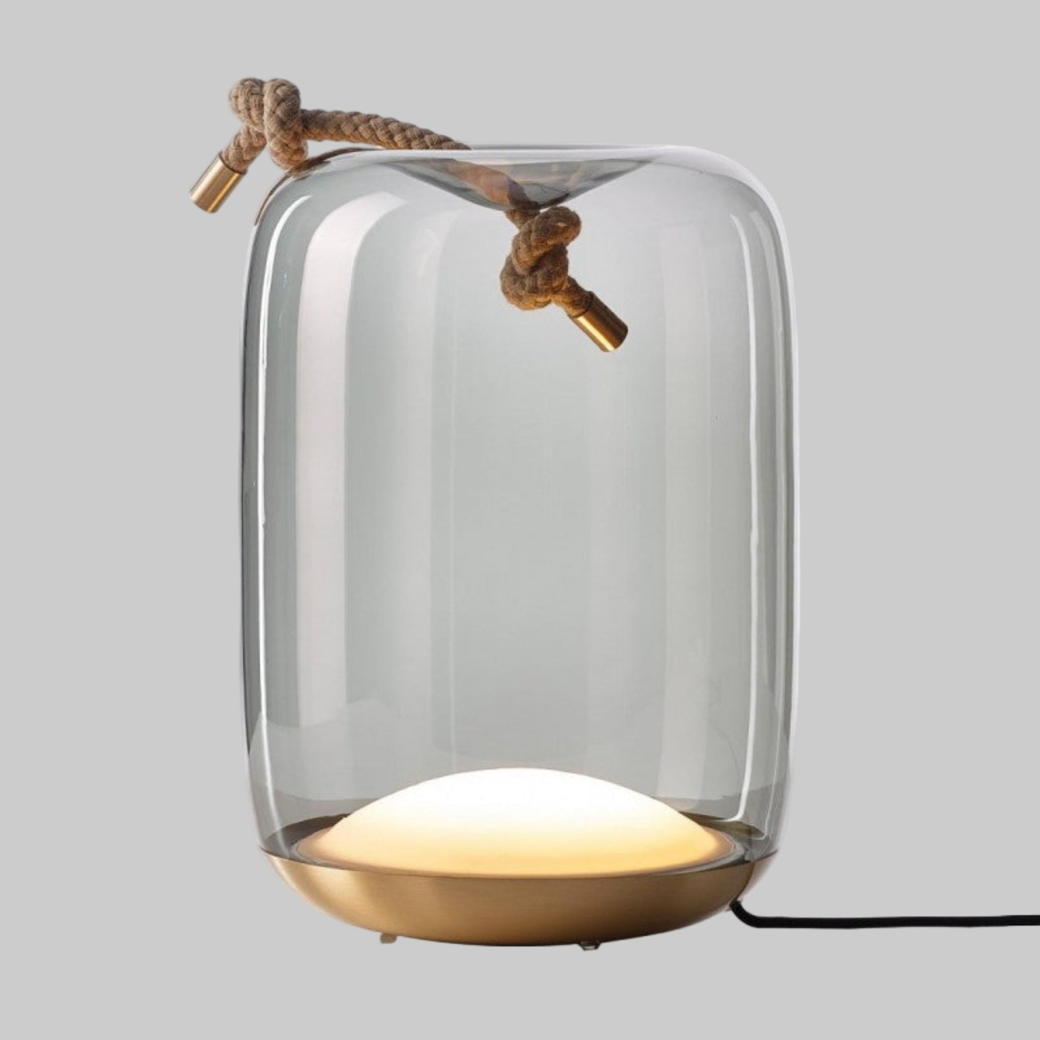 Nordic Glass LED Bedside Table Lamp | Gold Finish, Lamps, Gloda Base