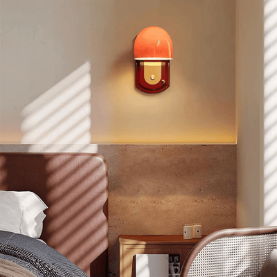 Translation missing: de.Orange Stained Glass Wall Sconce — Gloda by Skonne, Light Fixtures, Nordic