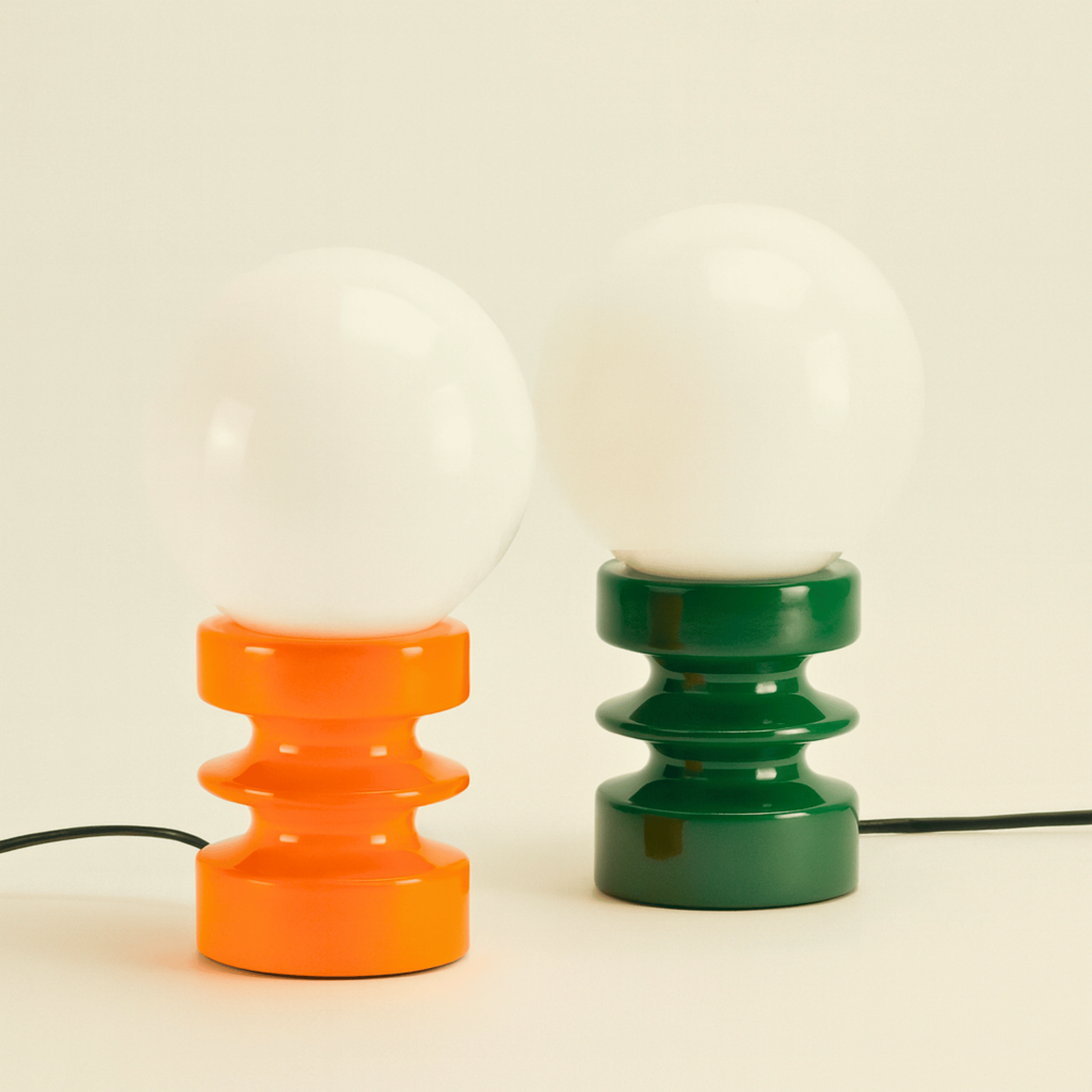 Gloda Retro Glass Table Lamp Cozy Ambient Lighting, Lamps, with Amber Glow