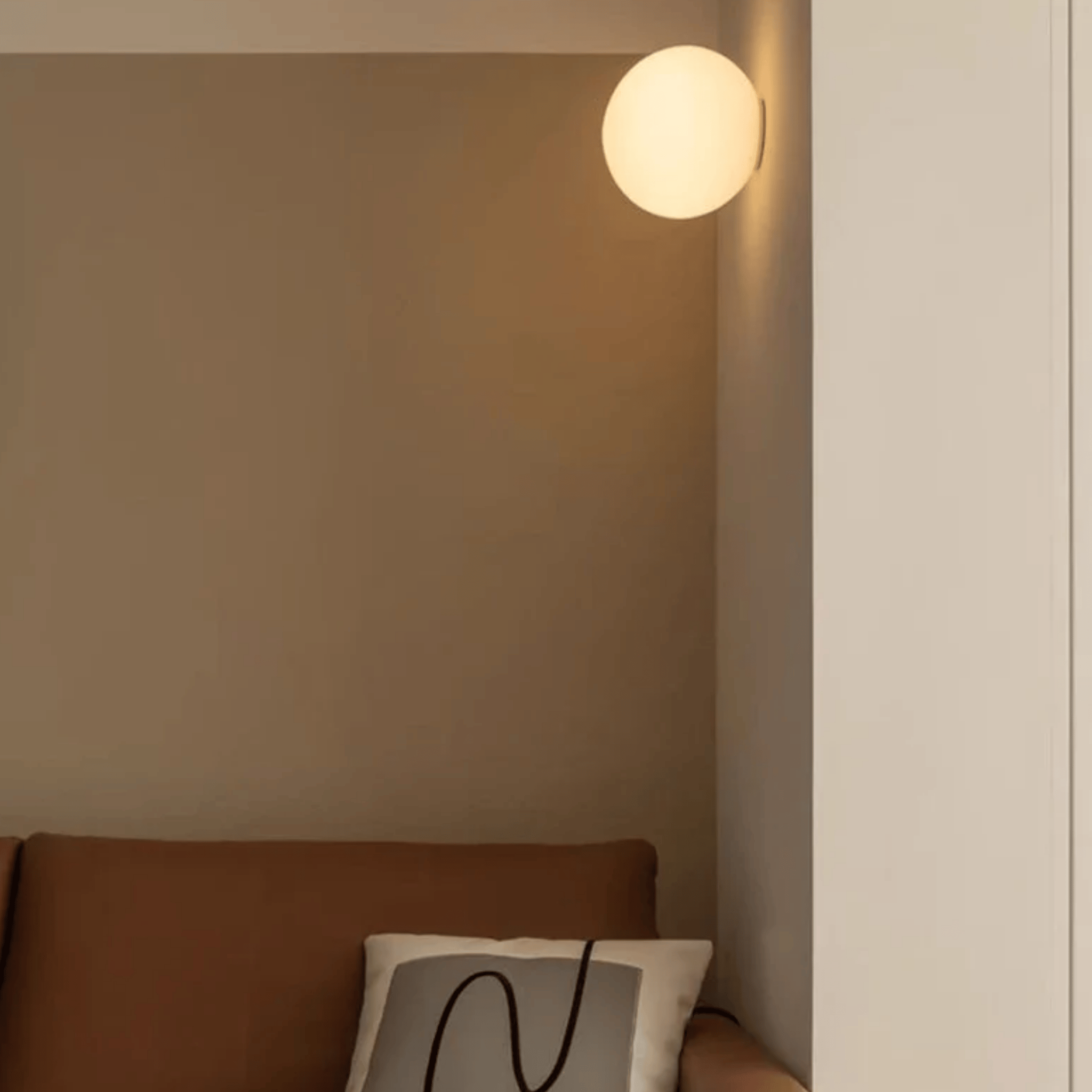 Glodra Scandinavian Glass Globe Wall Sconce Skonne, Light Fixtures, Nordic Frosted