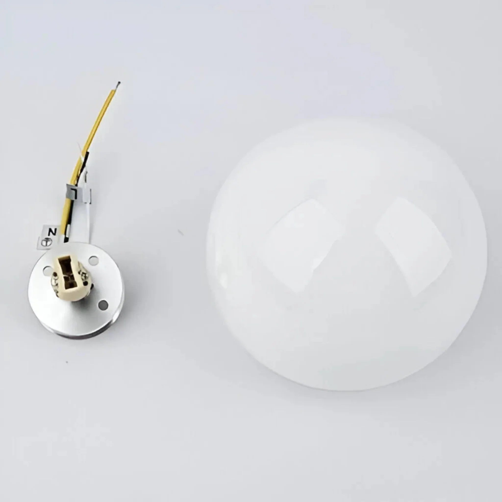 Glodra Scandinavian Glass Globe Wall Sconce Skonne, Light Fixtures, Nordic Frosted