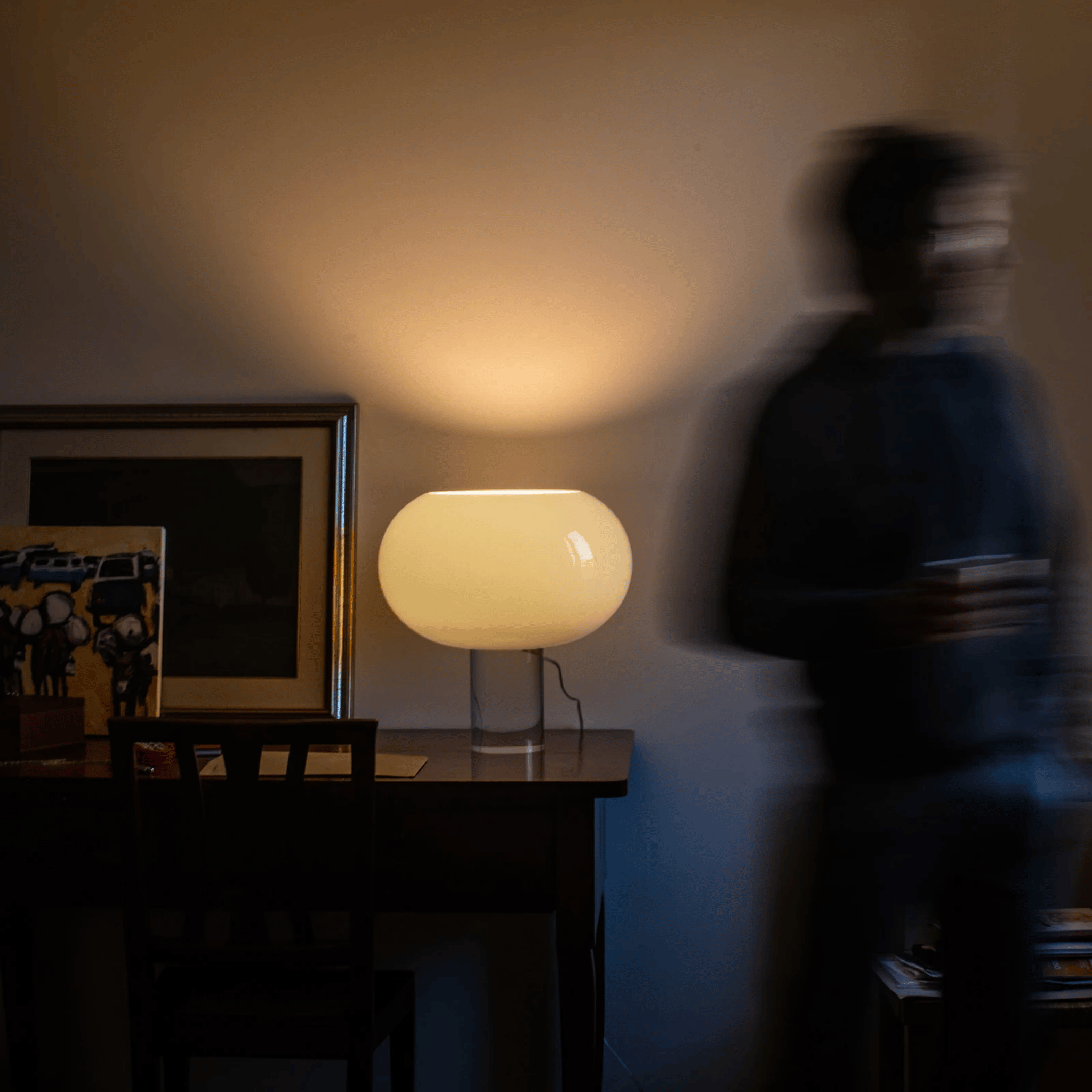 Scandinavian Frosted Glass Globe Table Lamp Decor, Lamps, Glodvei Large