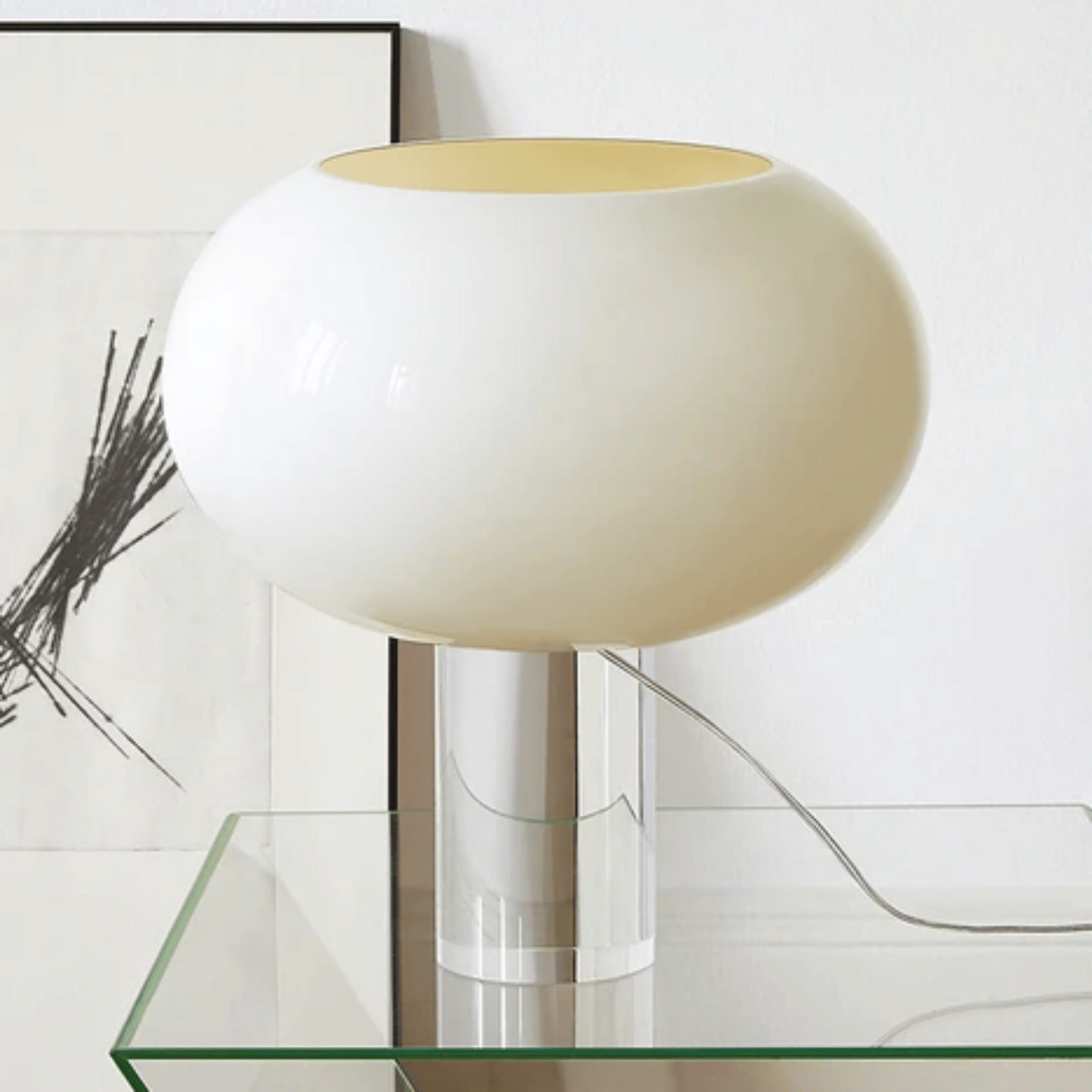 Scandinavian Frosted Glass Globe Table Lamp Decor, Lamps, Glodvei Large