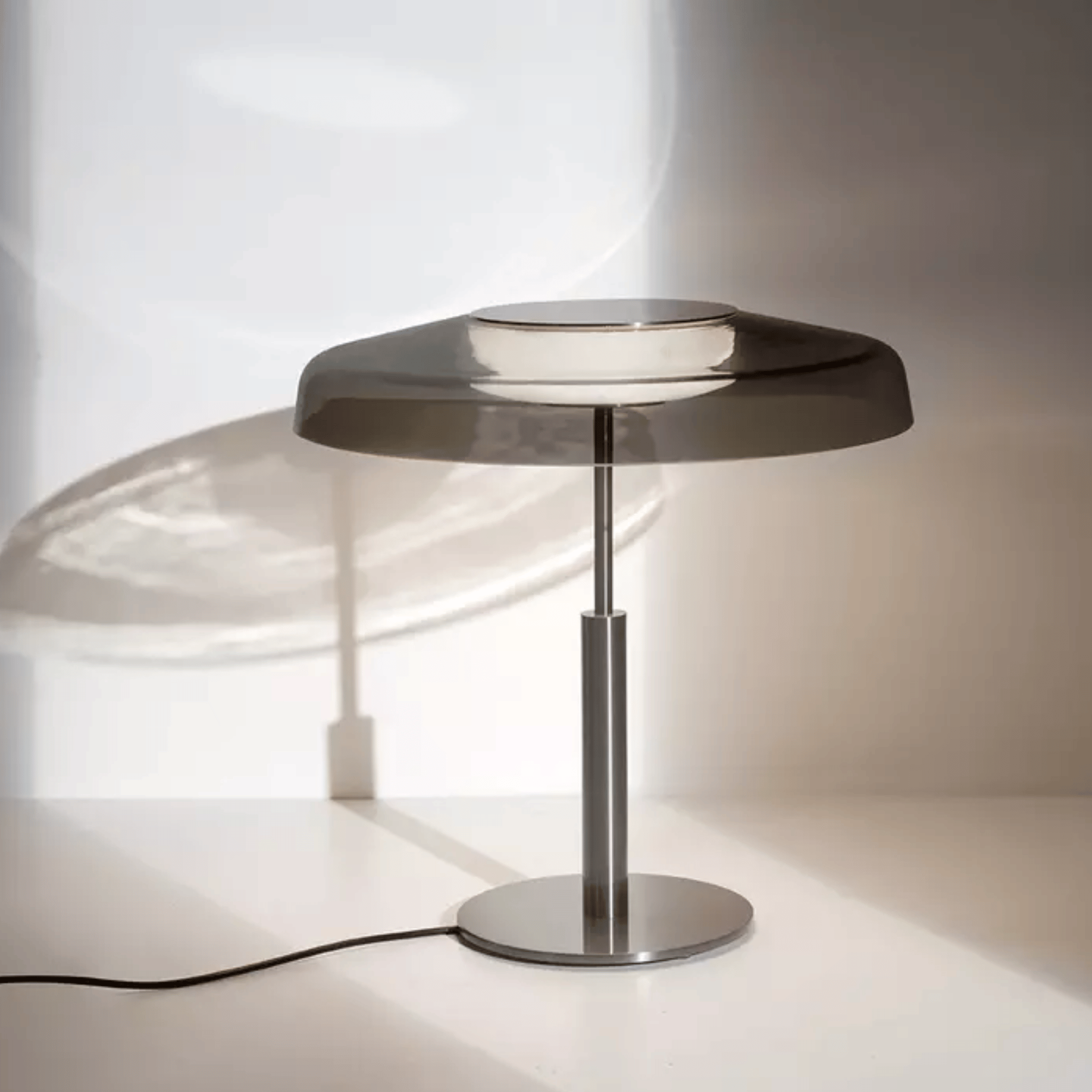 Glödra Decorative Glass Table Lamp with LED Light, Lamps, Modern Touch Control
