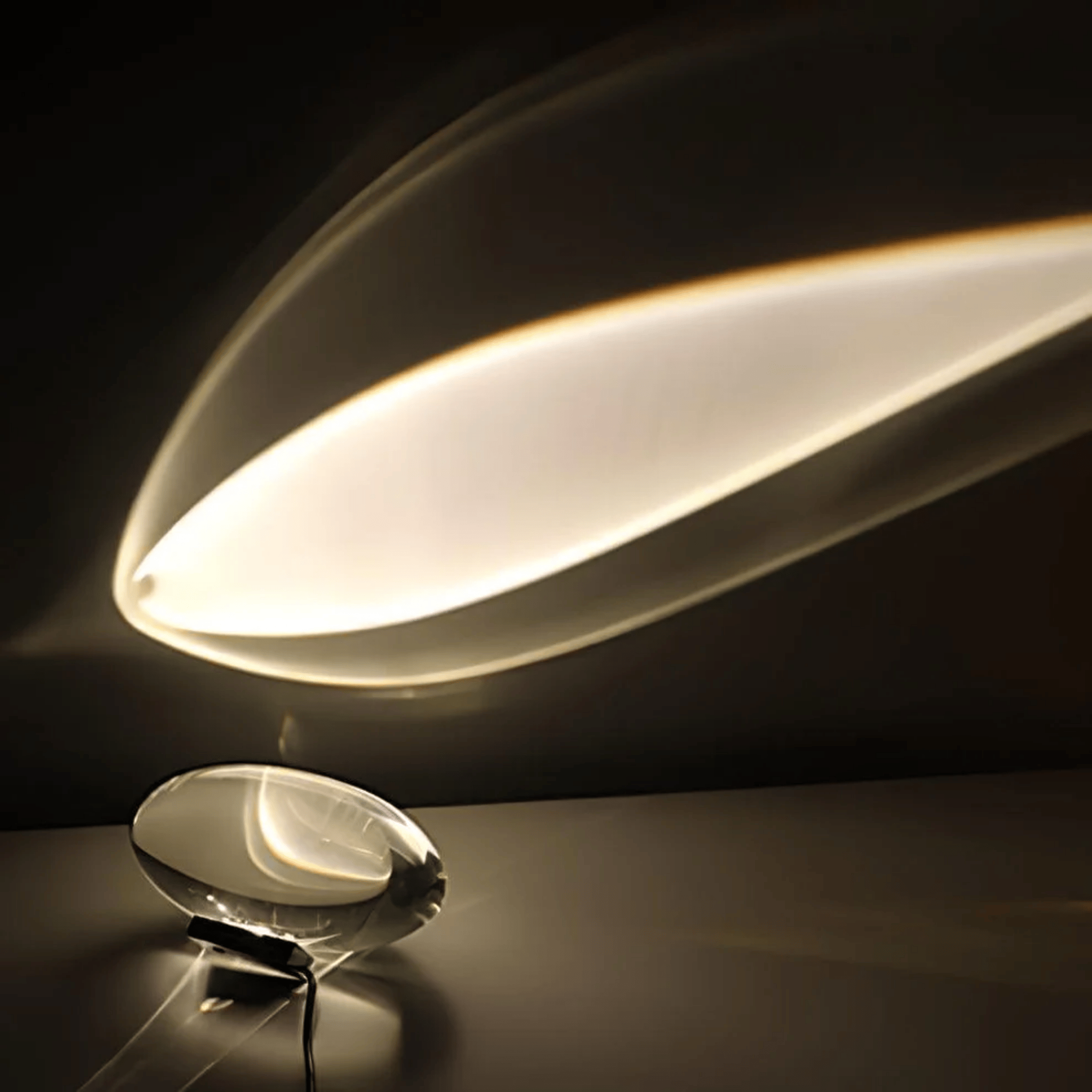 Glöra Crystal LED Table Lamp for Desk or Nightstand, Lamps, with Color Glow