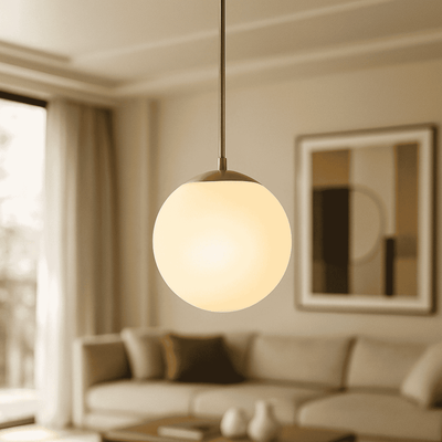 Translation missing: de.Nordic Glass Globe Pendant Light – Warm Ambient Glow, White, Ceiling Fixtures, Glöra Minimalist Lamp