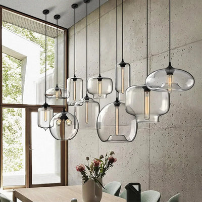 Translation missing: de.Glora Mouth-Blown Glass Pendant Light Scandinavian, Ceiling Fixtures, Artisan