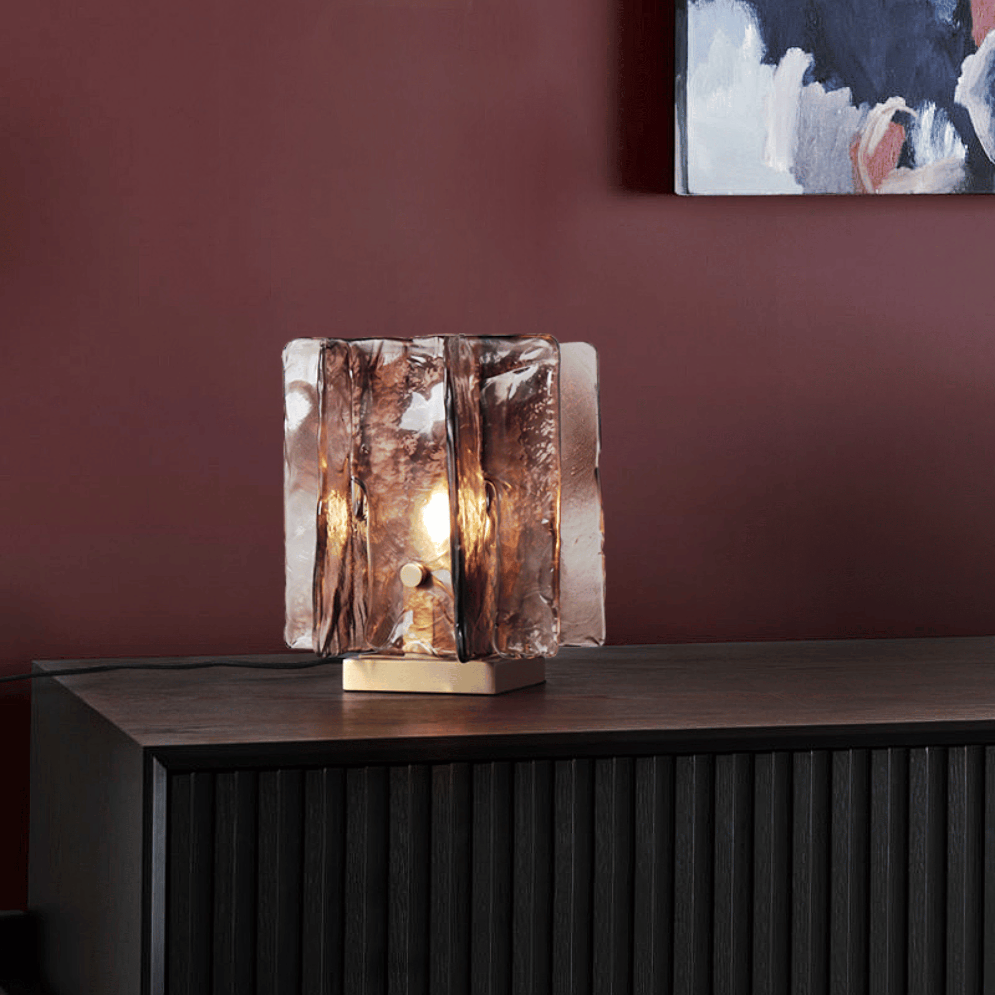 Glora Art Deco Crystal Copper Table Lamp for Home, Lamps, Style