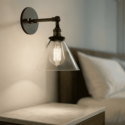 Translation missing: de.Glova Industrial Glass Wall Sconce - Ambient Light, Fixtures, Retro for Modern Homes