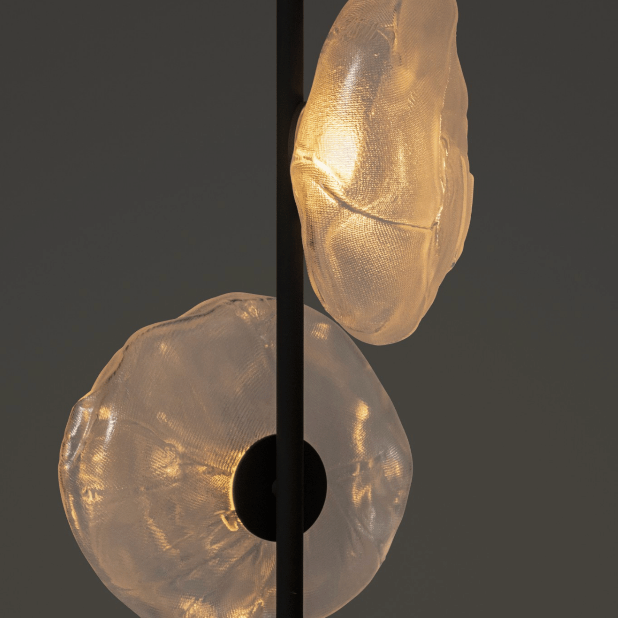 Glovar Artistic Glass Floor Lamp – Warm LED Light, Lamps, Sculptural for Living Room