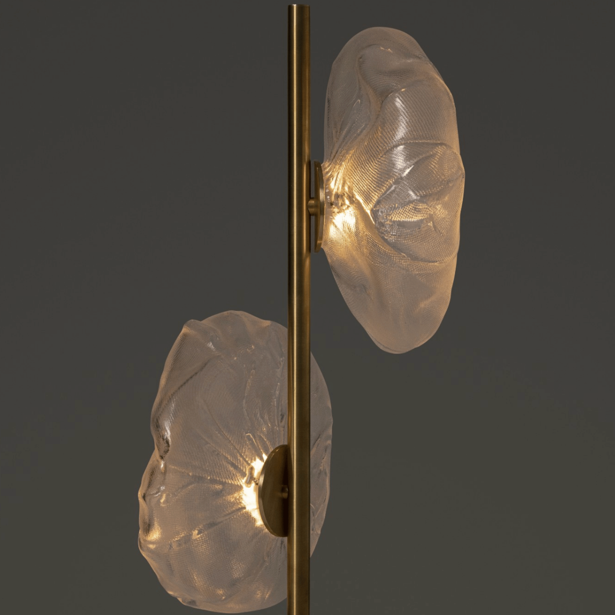 Glovar Artistic Glass Floor Lamp – Warm LED Light, Lamps, Sculptural for Living Room