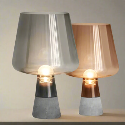 Translation missing: de.Grunda Cement Glass Lamp — Industrial Nordic Style, Table Lamps,