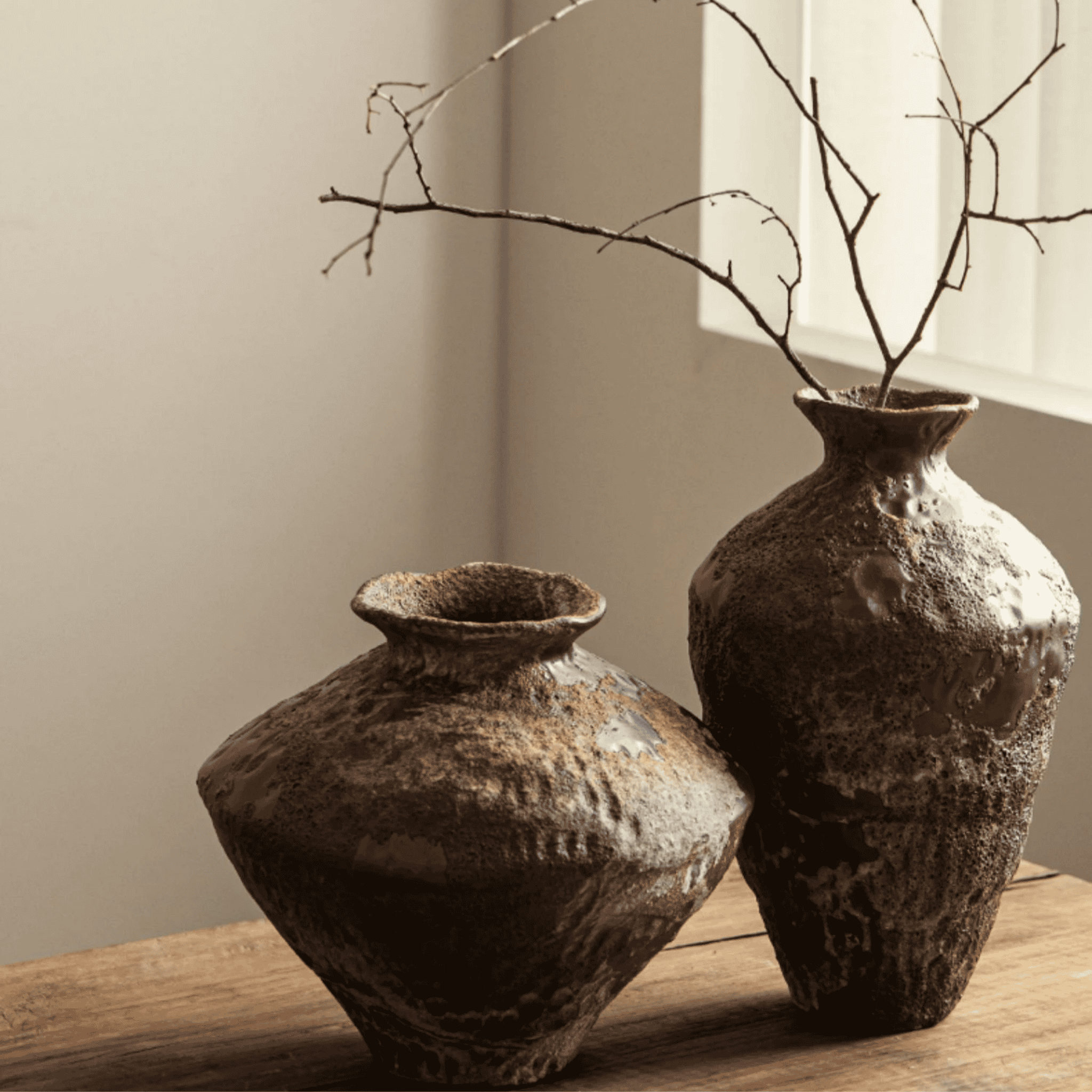 Jorde Rustic Ceramic Vase Artisan Nordic Style, Terra, Vases, Handmade Home Decor