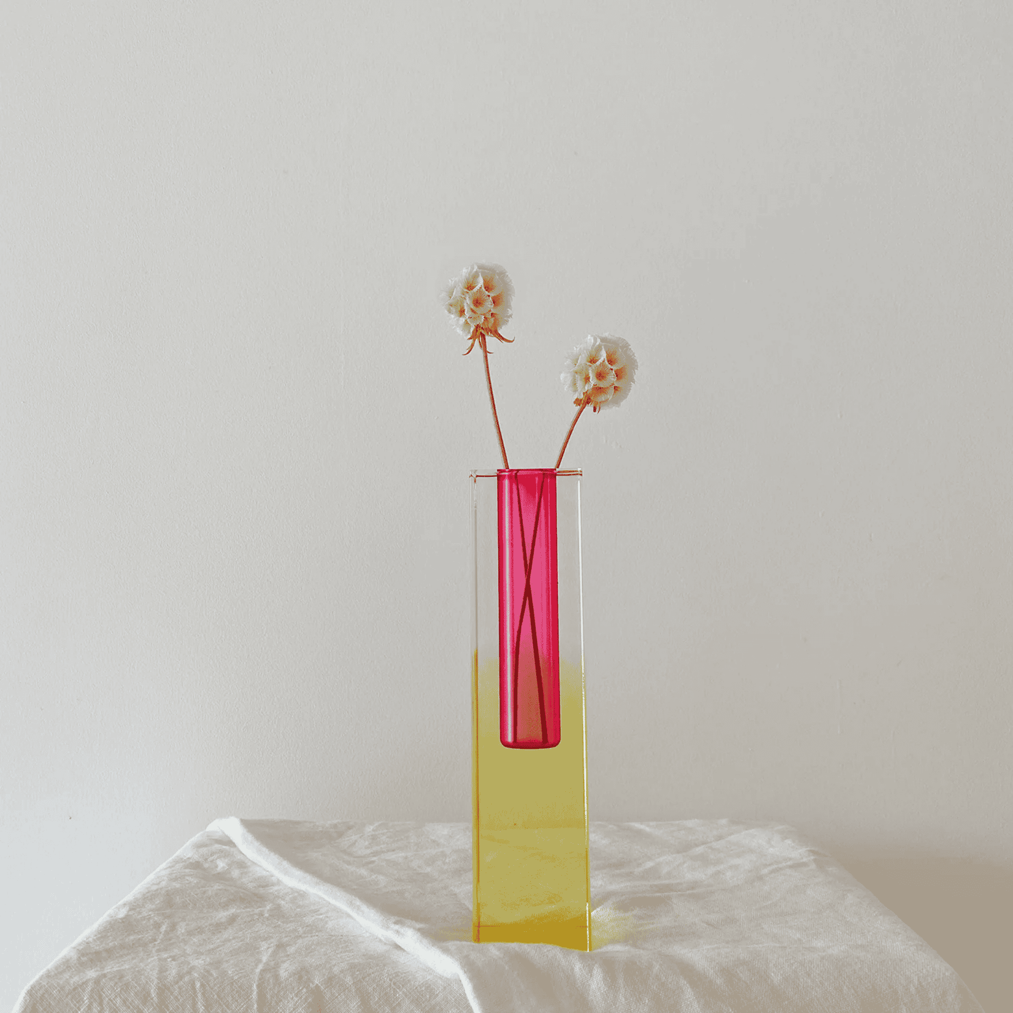 Klaris Tall Acrylic Bud Vase for Nordic Interiors, Vases, Minimalist