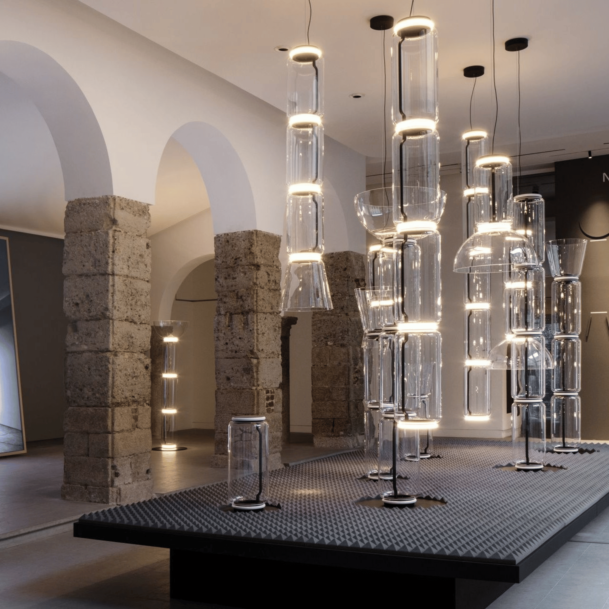 Kolna Glass Pendant Light Minimalist Nordic Decor, Ceiling Fixtures, Hand-Blown Cylinder