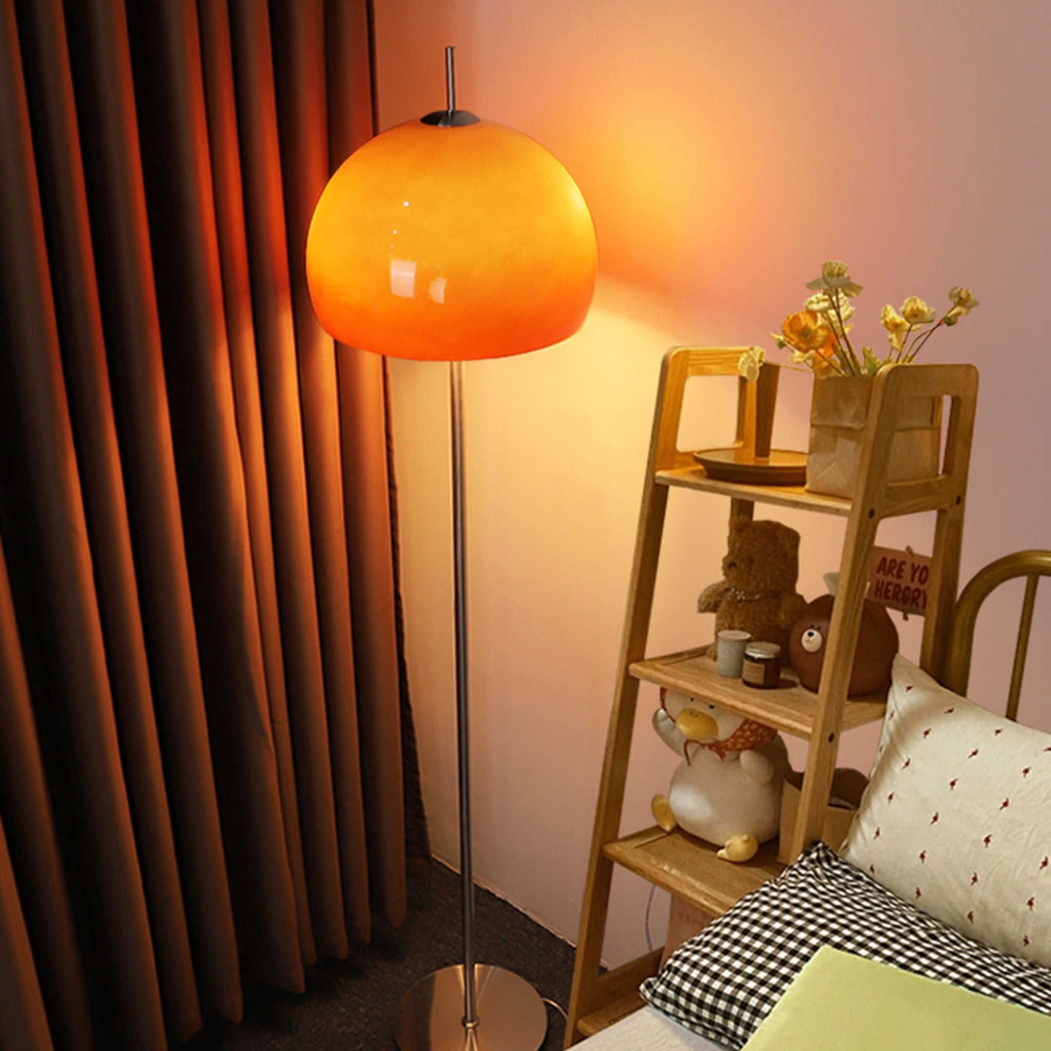 Kupol Retro Mushroom Floor Lamp Warm Ambient Light, Lamps, Stained Glass