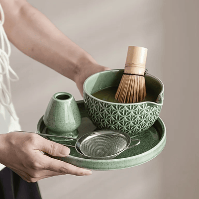 Translation missing: de.Japanese Ceramic Matcha Tea Set with Bamboo Whisk, Sets, Kveld Tools