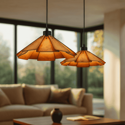 Translation missing: de.Wabi-Sabi Walnut Pendant Lamp - Skonne Nordic Home, Ceiling Light Fixtures, Kveldro