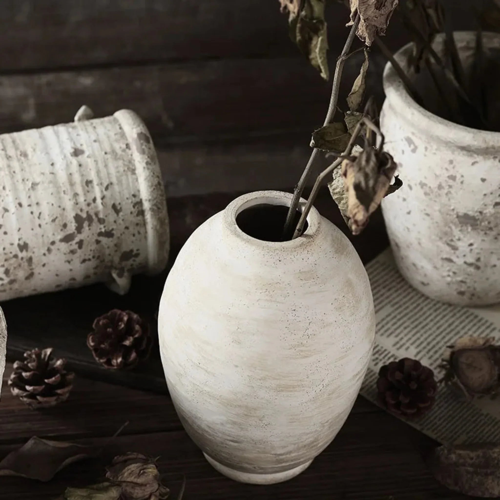 Leirvik Artisan Ceramic Vase for Nordic Home Decor, Vases, Rustic Handmade