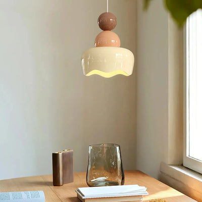 Translation missing: de.Cream Resin Glass Pendant Light for Bedroom Decor, Ceiling Fixtures, Ljuva