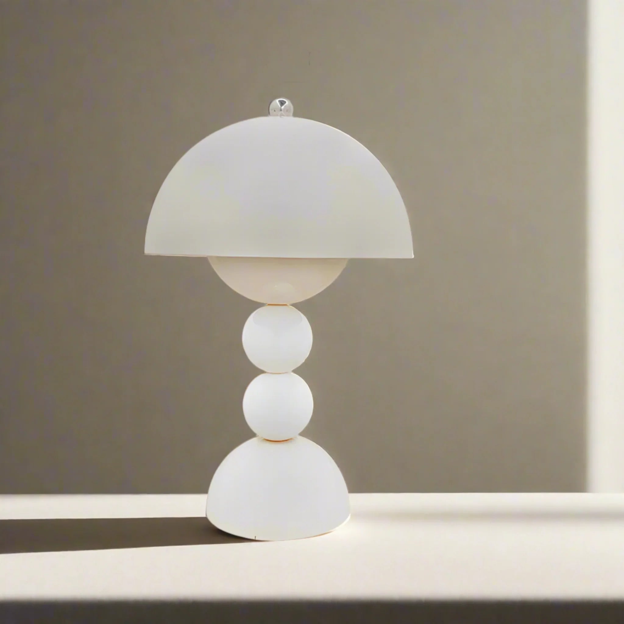 Lysa Nordic Touch LED Table Lamp — 3 Light Modes, White, Lamps,