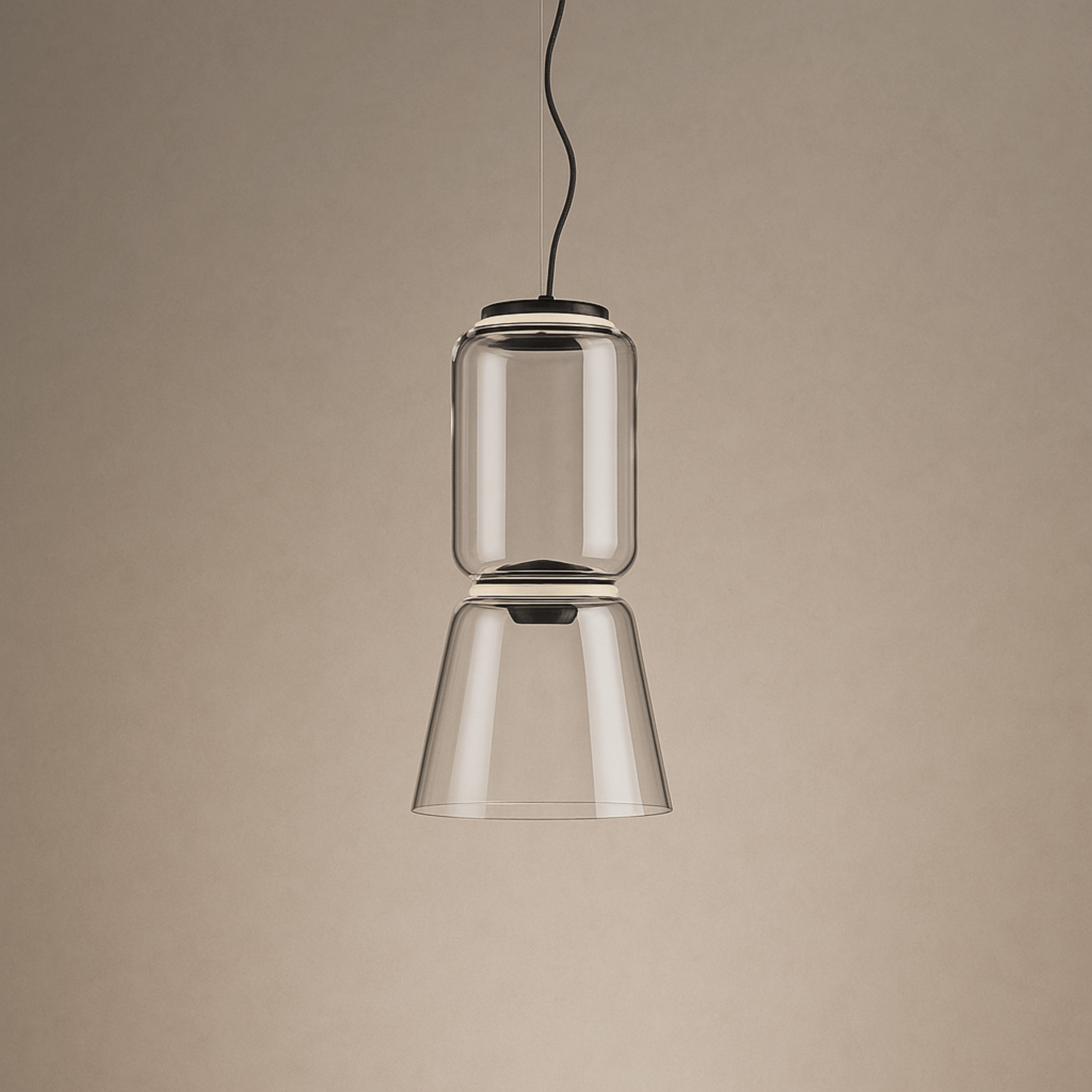 Lyskap Sculptural Glass Pendant Light Nordic, Ceiling Fixtures, Hand-Blown