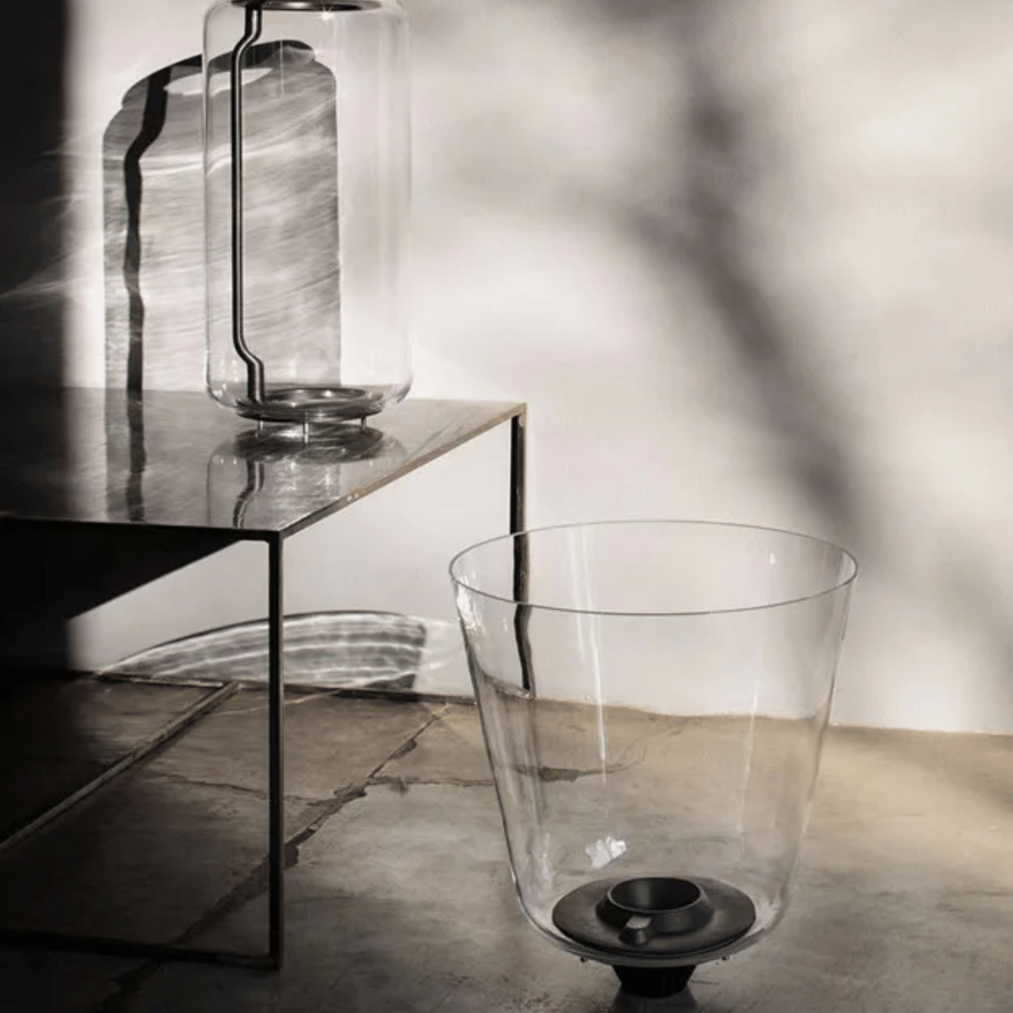 Lyskap Sculptural Glass Pendant Light Nordic, Ceiling Fixtures, Hand-Blown