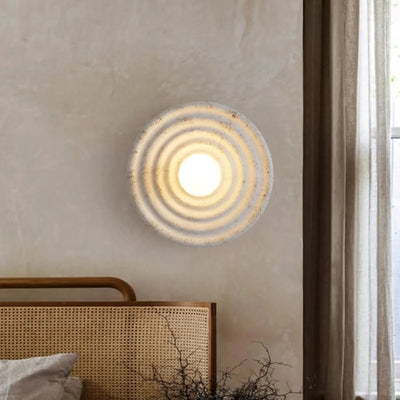 Translation missing: de.Lysring Circular LED Wall Light for Bedroom Decor, Fixtures, Wabi-Sabi Style