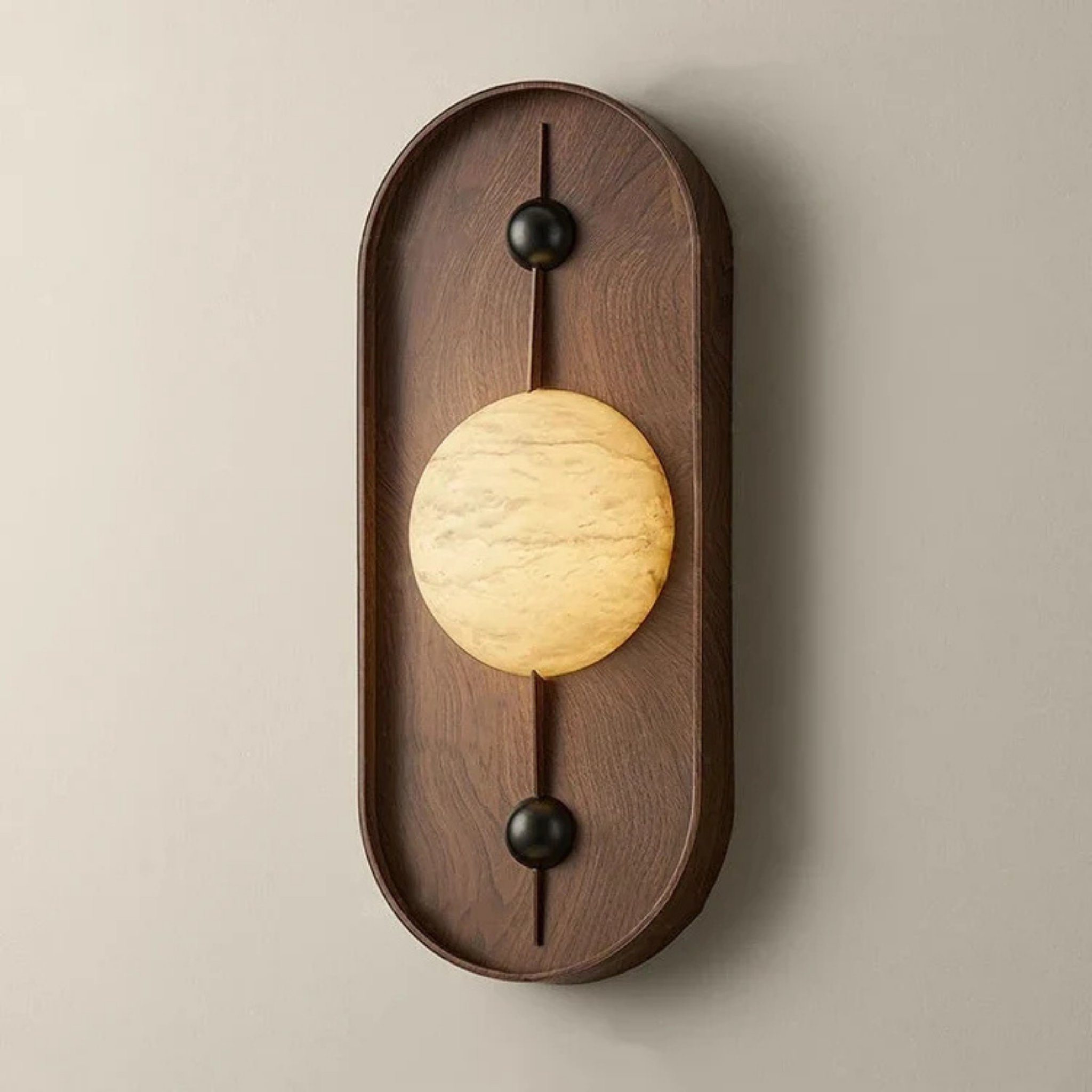 Natural Marble Wall Lamp with Built-In LED Light, Fixtures, Marveld Minimalist Sconce
