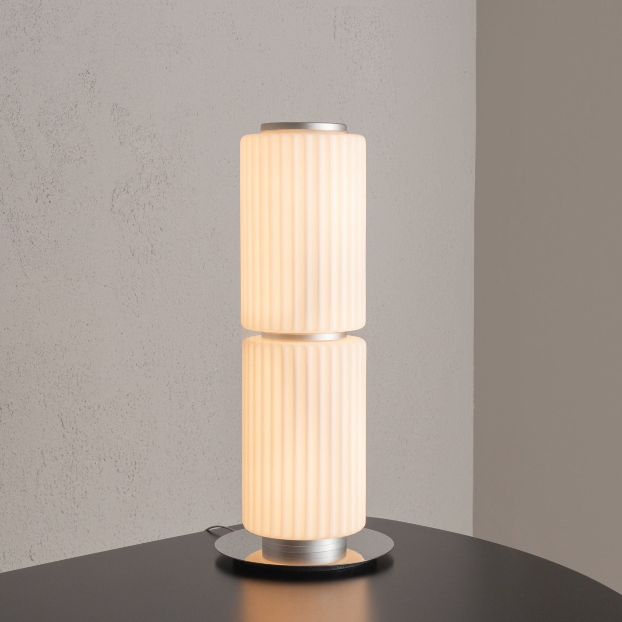 Milk White Sculptural Glass Table Lamp Nordic LED, Lamps, Mjölva