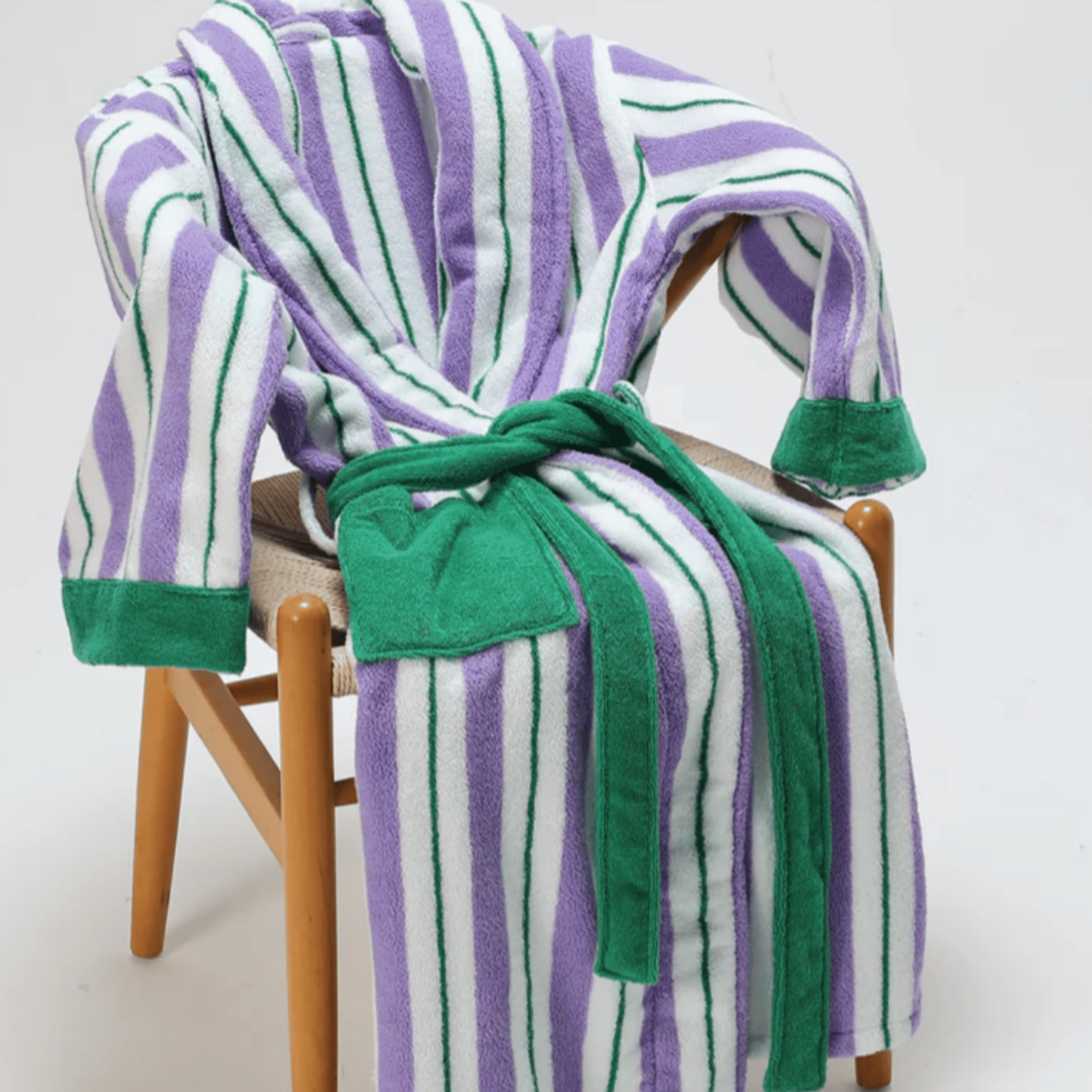 Mjuka Luxury Organic Cotton Bathrobe for Hotel Spa, Robes, Jacquard