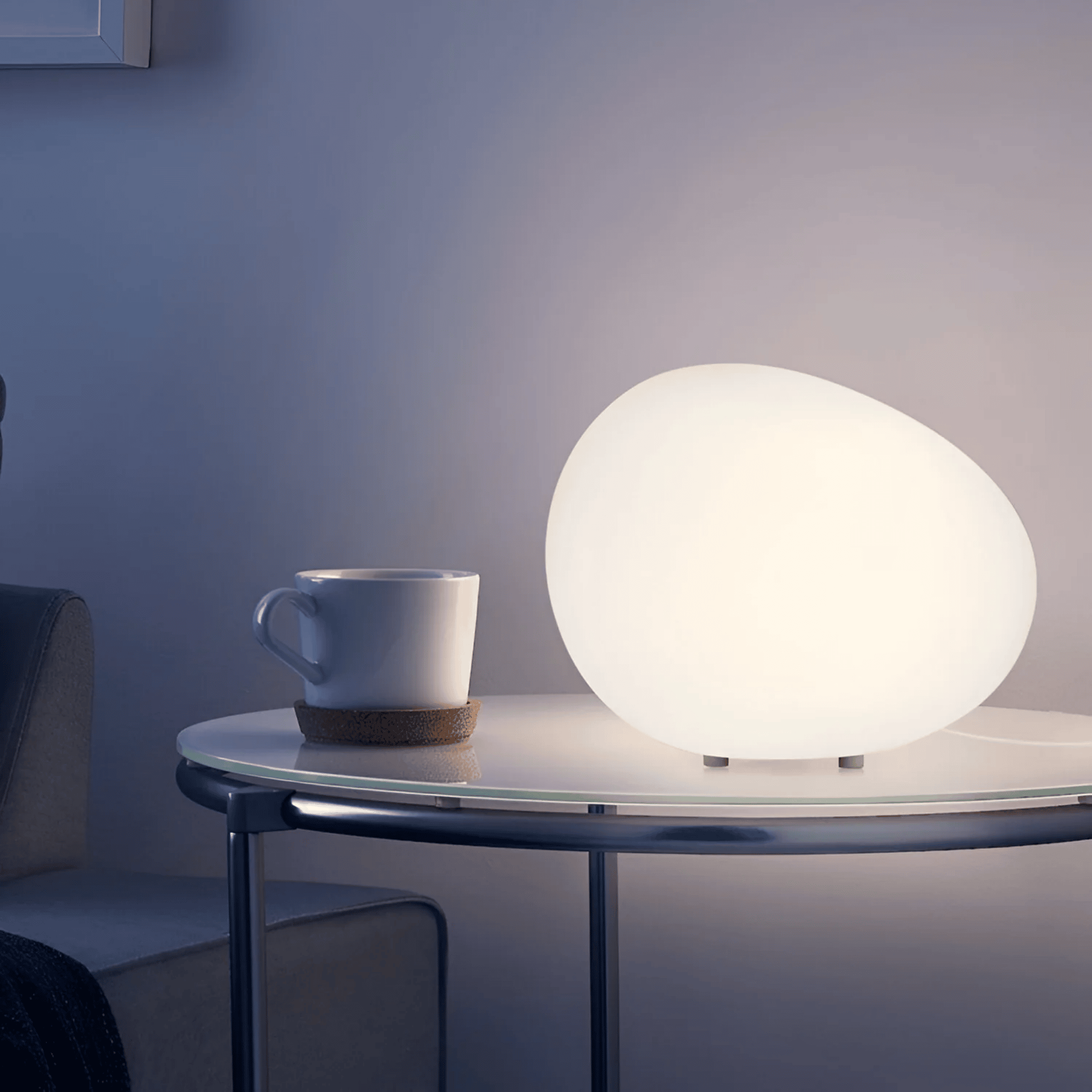 Stilla Pebble LED Night Light – Warm Ambient Glow, Table Lamps, Mygna Organic Bedroom Lamp
