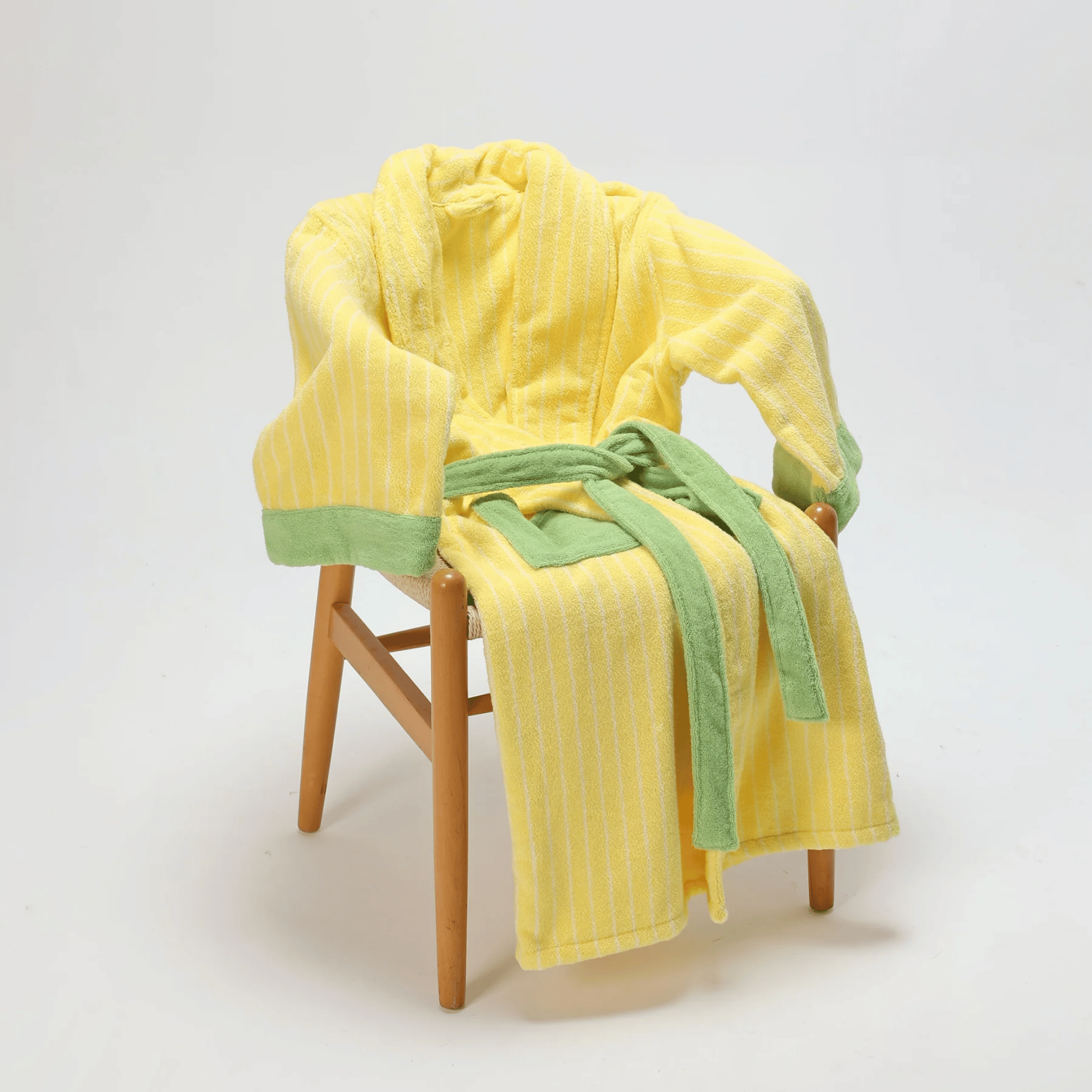 Myrka Organic Cotton Striped Spa Bathrobe | Skonne, Robes, Jacquard Stripe