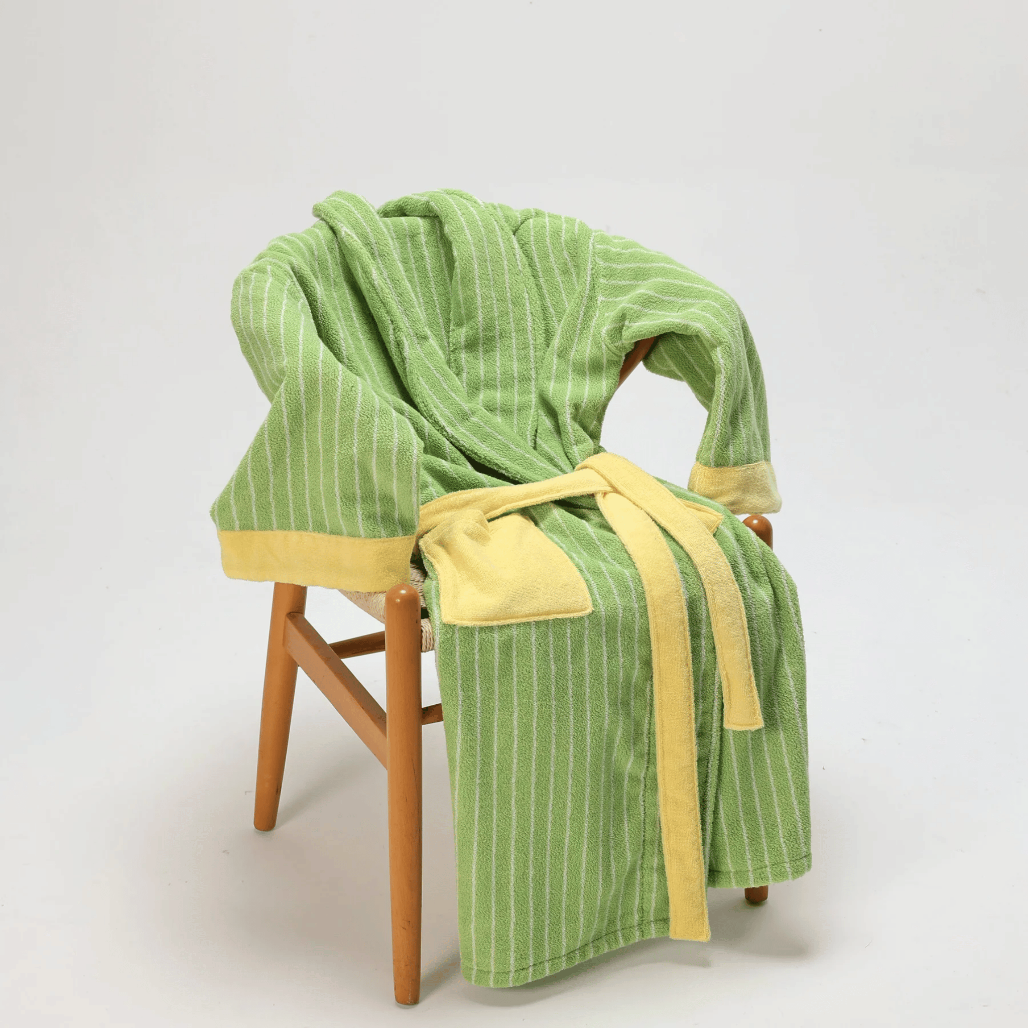Myrka Organic Cotton Striped Spa Bathrobe | Skonne, Robes, Jacquard Stripe