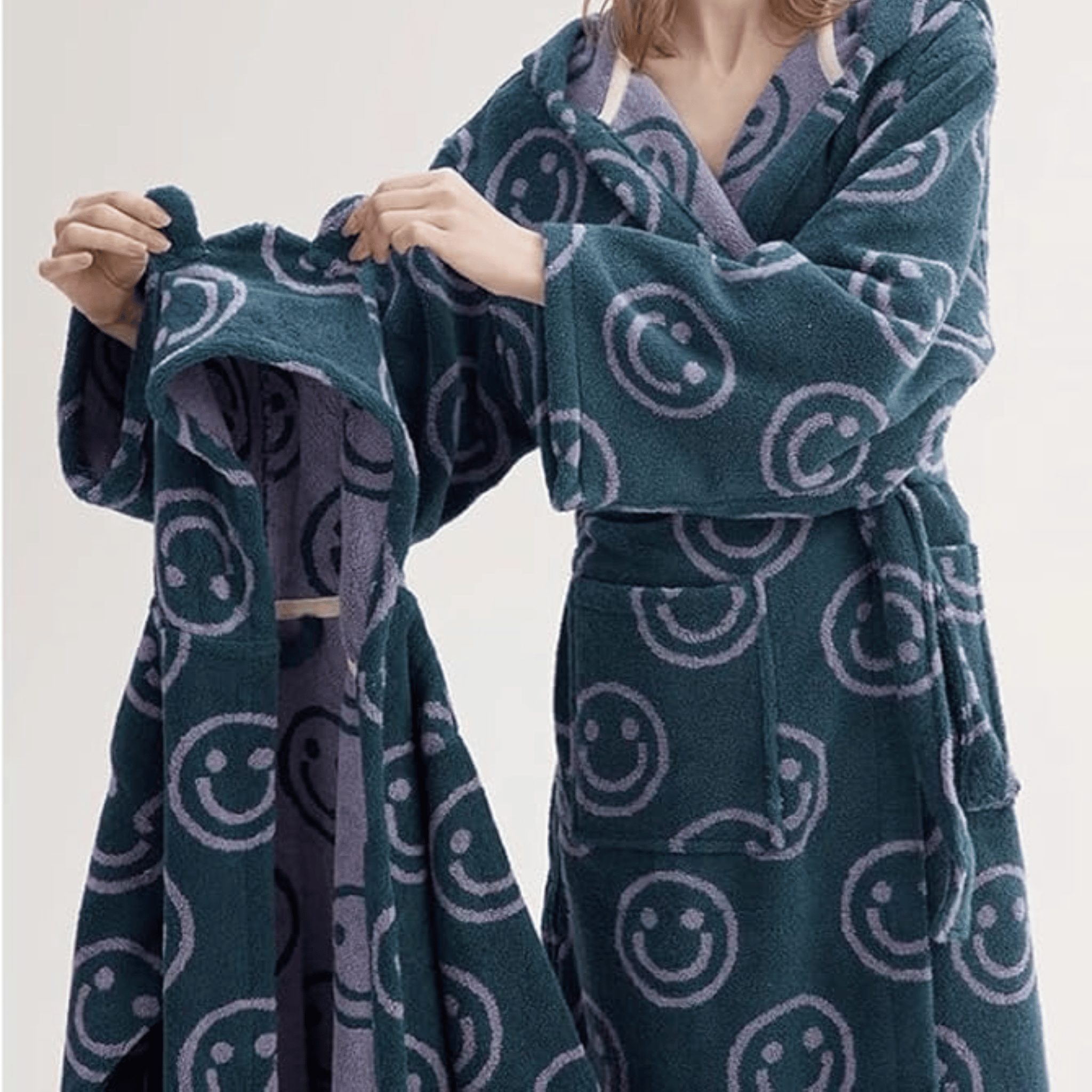 Soft Kids Hooded Smiley Cotton Bathrobe by Skonne, Robes, Mysa Design